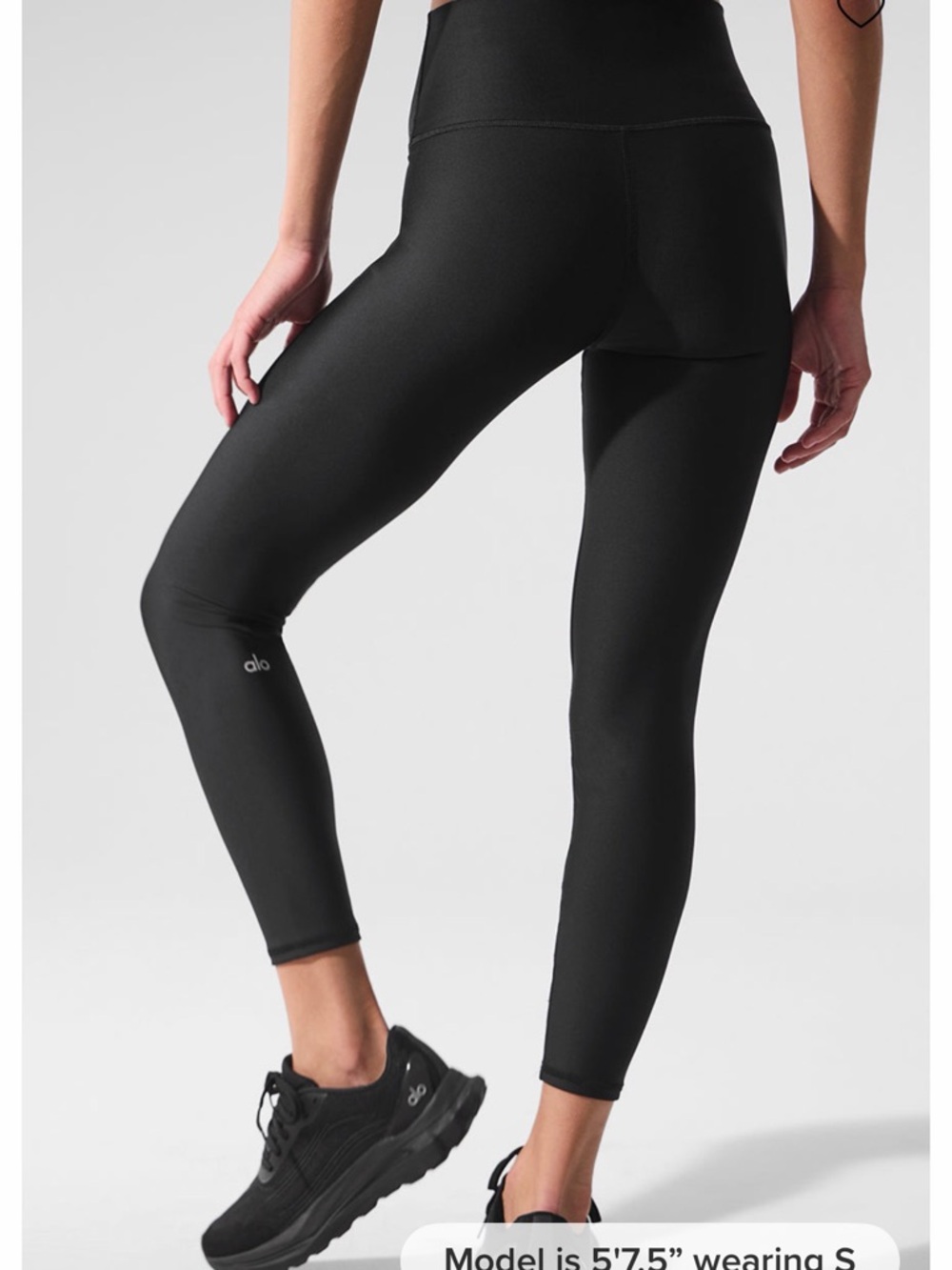 Alo High-Waist 7/8 Black Active Leggings